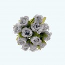2.5" Diameter Poly Roses 12X12 | Silver
